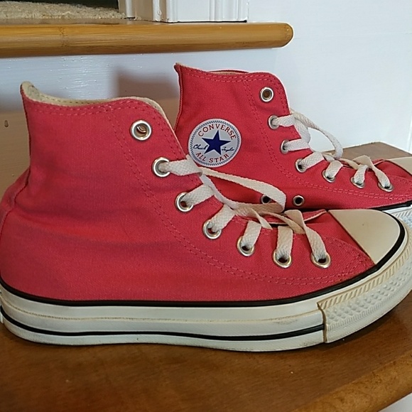 converse hot pink high tops